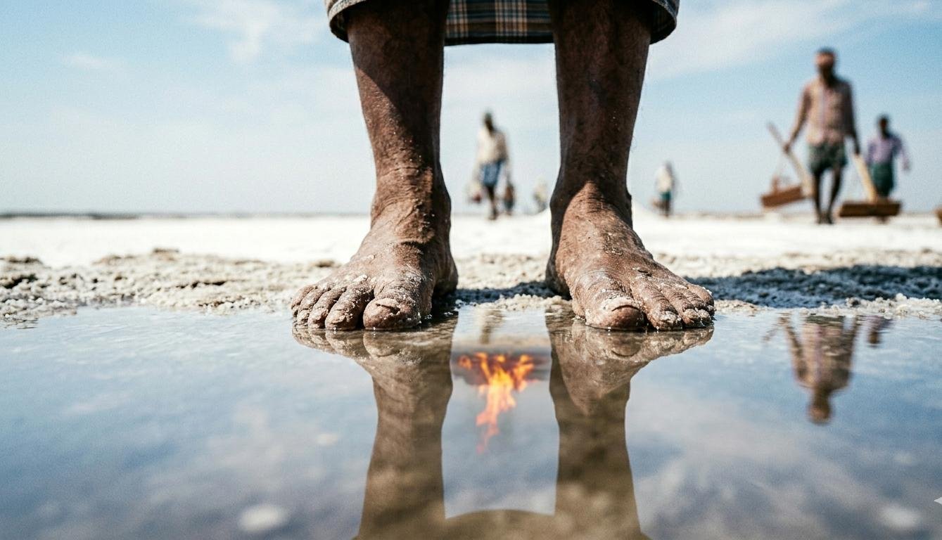 मौत के बाद भी क्यों नहीं जलते नमक मज़दूरों के पैर? जानें कड़वा सच